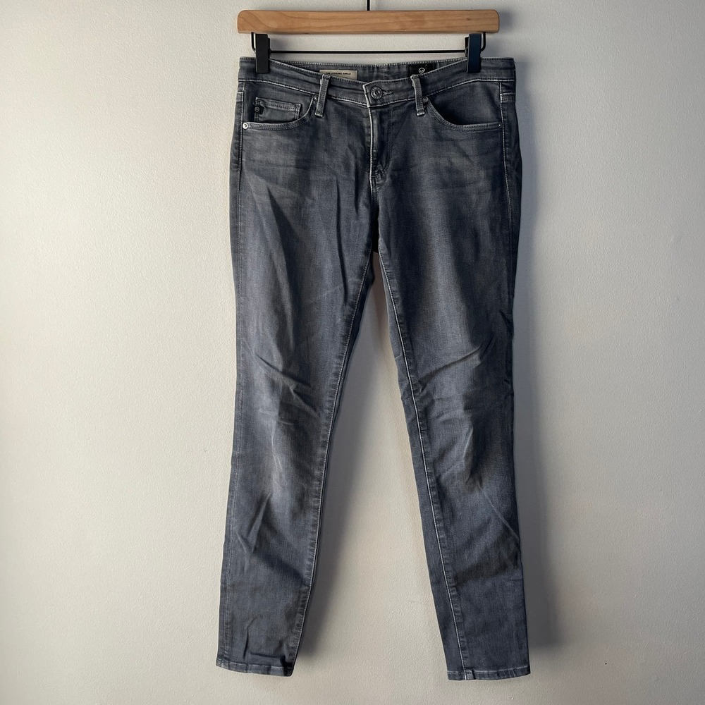 AG Adriano Goldschmied Womens Skinny Jeans in Washed Gray
